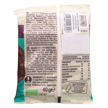 Avena Cookies Dark gocce Cioccolato 40g | ProBios 2